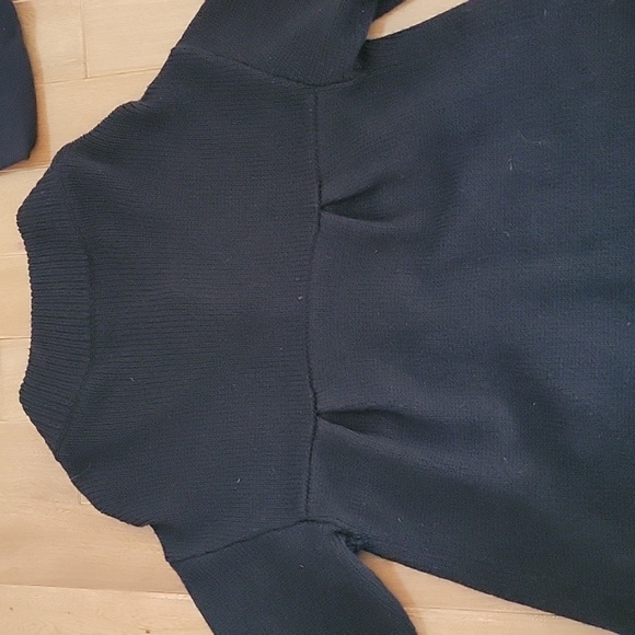 Vince Wool Short Sleeve Button Front Black Cardigan Patch Pocket Large - Picture 8 of 8